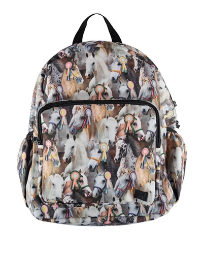 Molo Girls' Show Horse Print Big Backpack In Multi Pattern