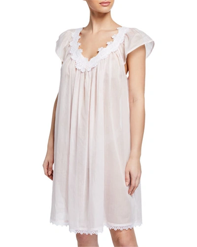 Celestine Azisa Cap-sleeve Babydoll Nightgown In Pink