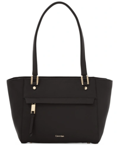 Iconic American Designer Angelina Large Tote In Black/gold
