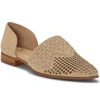 Vince Camuto Reshila D'orsay Flat In Buff Suede