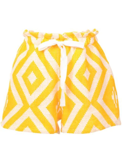 Lemlem Biruhi Textured Shorts In Yellow