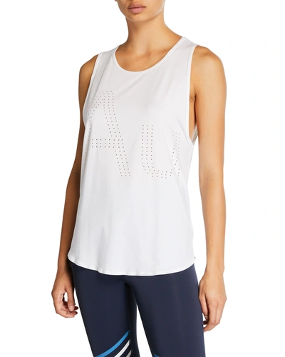 Aurum Grace Scoop-neck Tank In White