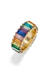 Baublebar Alidia Baguette Band Ring In Red Multi