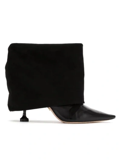 Andrea Bogosian Leather Ankle Boot In Black