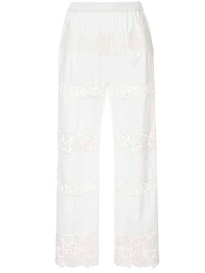 Dolce & Gabbana Embroidered Trousers In White