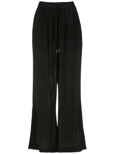 Osklen Polka Dot Palazzo Trousers In Black