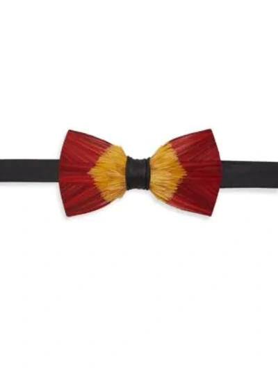 Brackish Men's Starfire Feather Bow Tie In Red