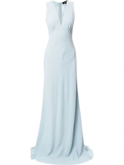 Jenny Packham V-neck Slip Dress In Blue