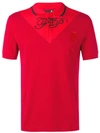 Fred Perry Embroidered Logo Polo Shirt In Red