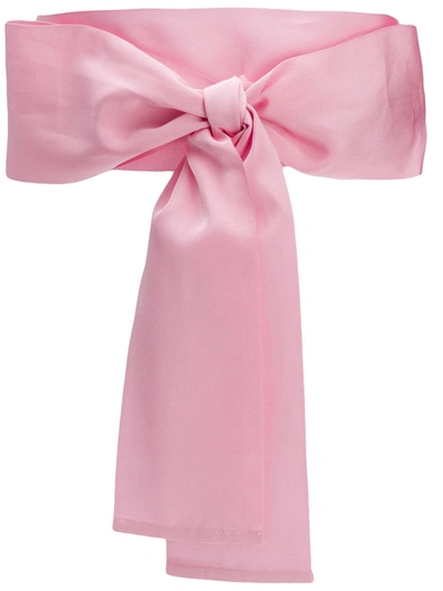Sara Roka Tie Detail Belt In Pink