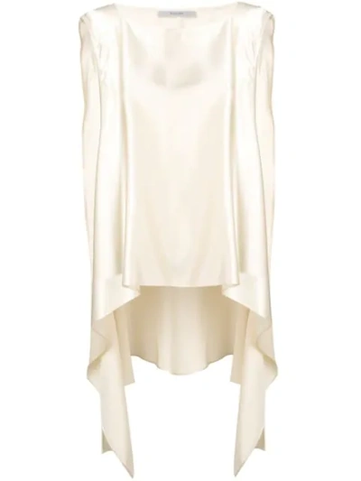 Dušan High-low Hem Blouse In Neutrals