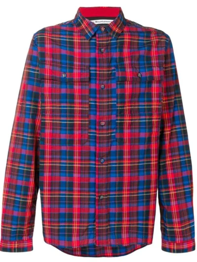White Mountaineering Checked Button Shirt In Red