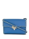 Valentino Garavani Rockstud Crossbody Bag In Blue