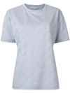 Stella Mccartney Perforated Logo T In Blue