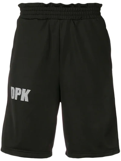 Paura X Kappa Elasticated Waist Shorts In Black