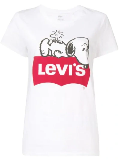 Levi's Snoopy T In White