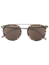 Tod's Aviator Frame Sunglasses In Brown