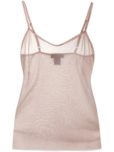 Avant Toi Spaghetti Strap Tank Top In Neutrals