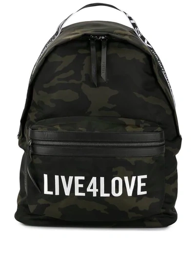 Ports V Live 4 Love Camouflage Print Backpack In Green