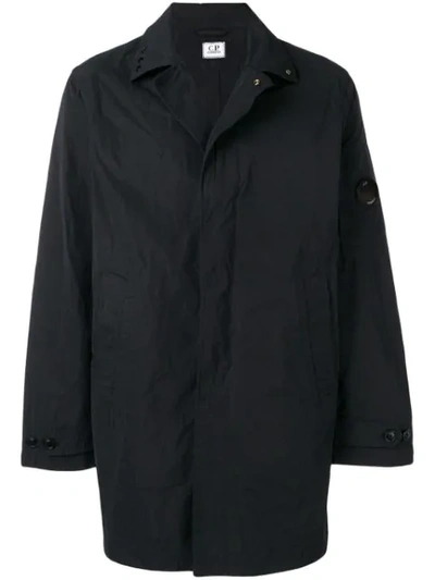 C.p. Company Lens Parka Coat In Black