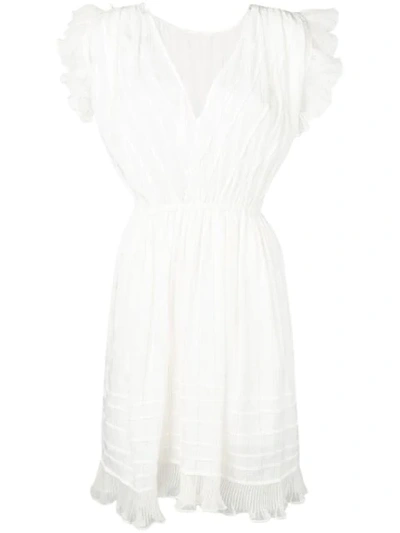 Isabel Marant Short-sleeve Ruffled-bottom Dress In White