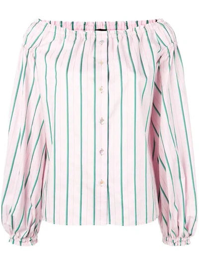 Pinko Striped Blouse In Pink