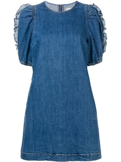 Ulla Johnson Ruffled Sleeve Dress In Blue
