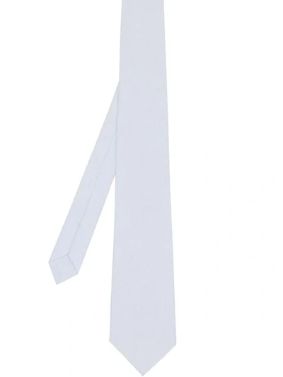 Burberry Classic Cut Geometric Print Cotton Tie In Blue