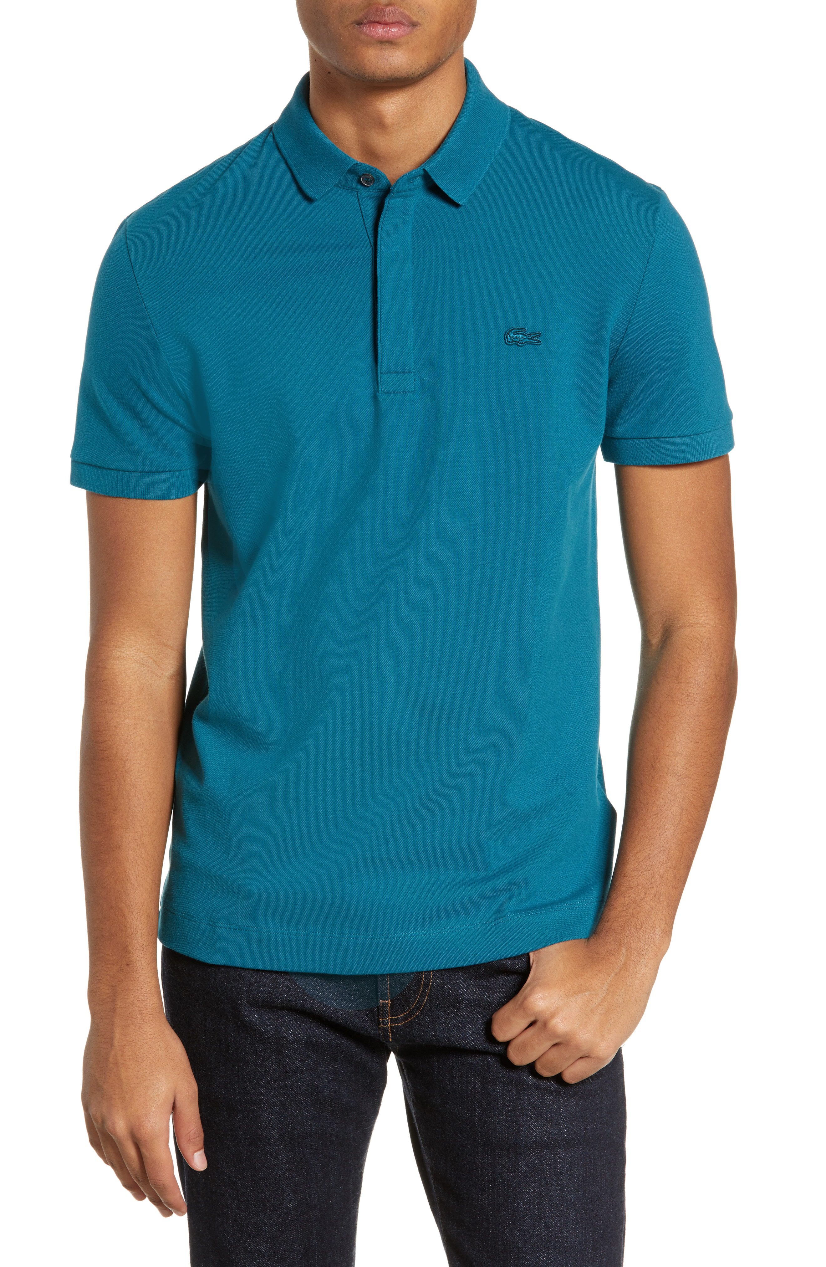 Lacoste Paris Regular Fit Stretch Polo In Lucida | ModeSens