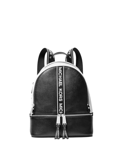 Michael Kors Medium Rhea Leather Backpack - Black