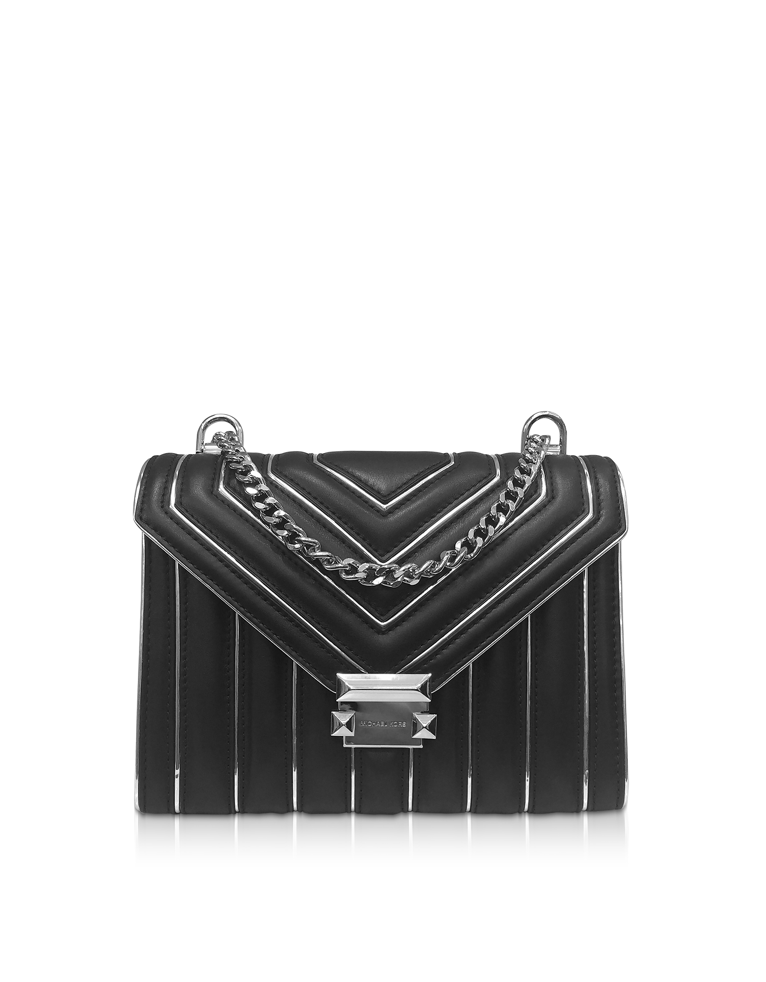 black and silver shoulder bag