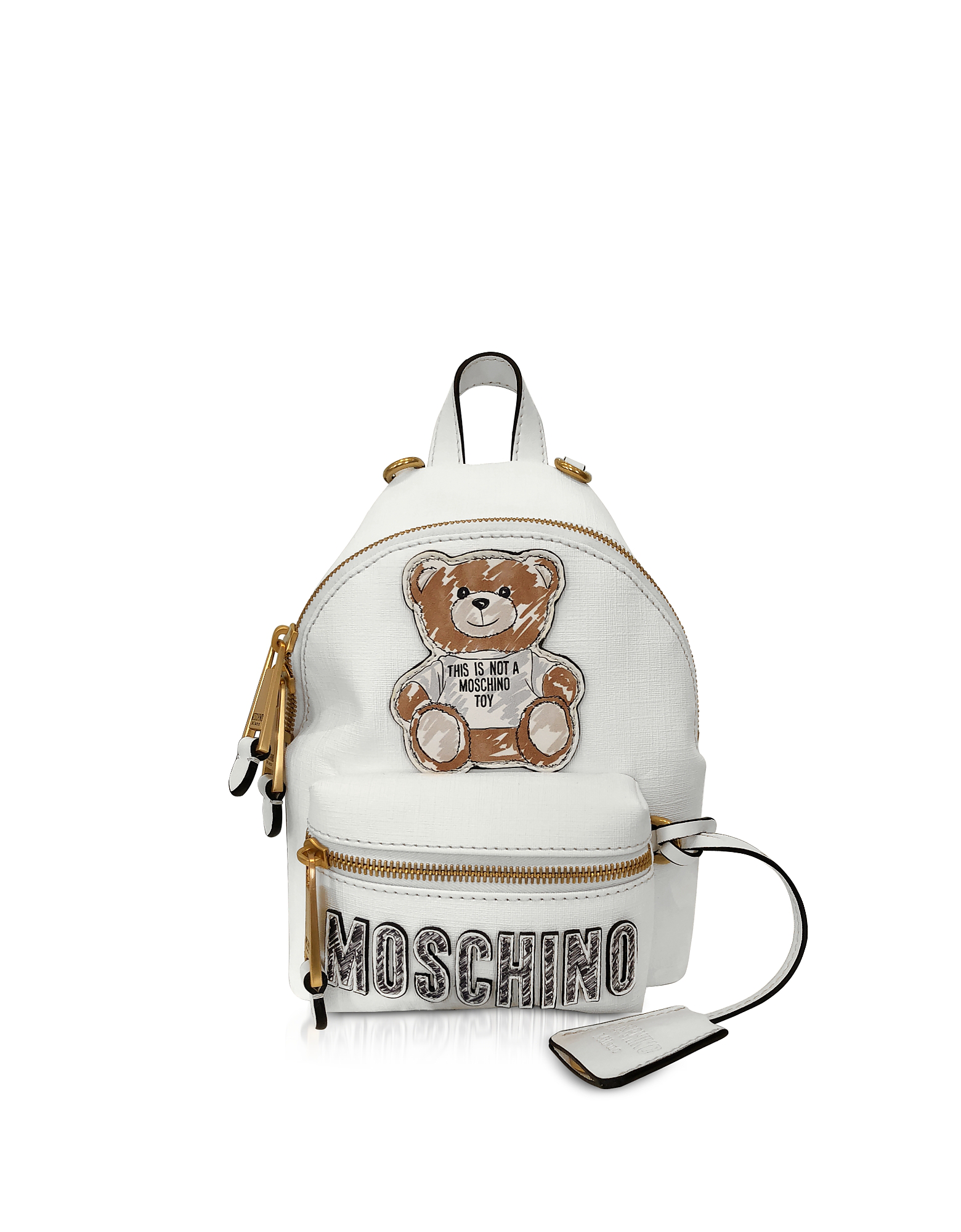 moschino white backpack