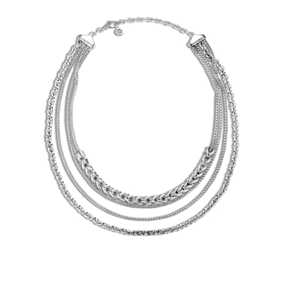 John Hardy Sterling Silver Classic Chain Multi-row Necklace, 18 In Multicolor