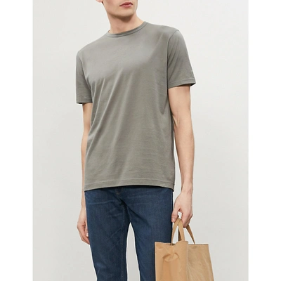 Sunspel Classic Cotton-jersey T-shirt In Grey