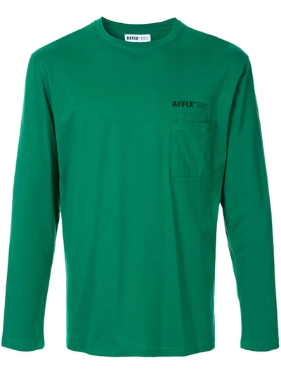 Affix Logo-print Cotton-jersey T-shirt In Green