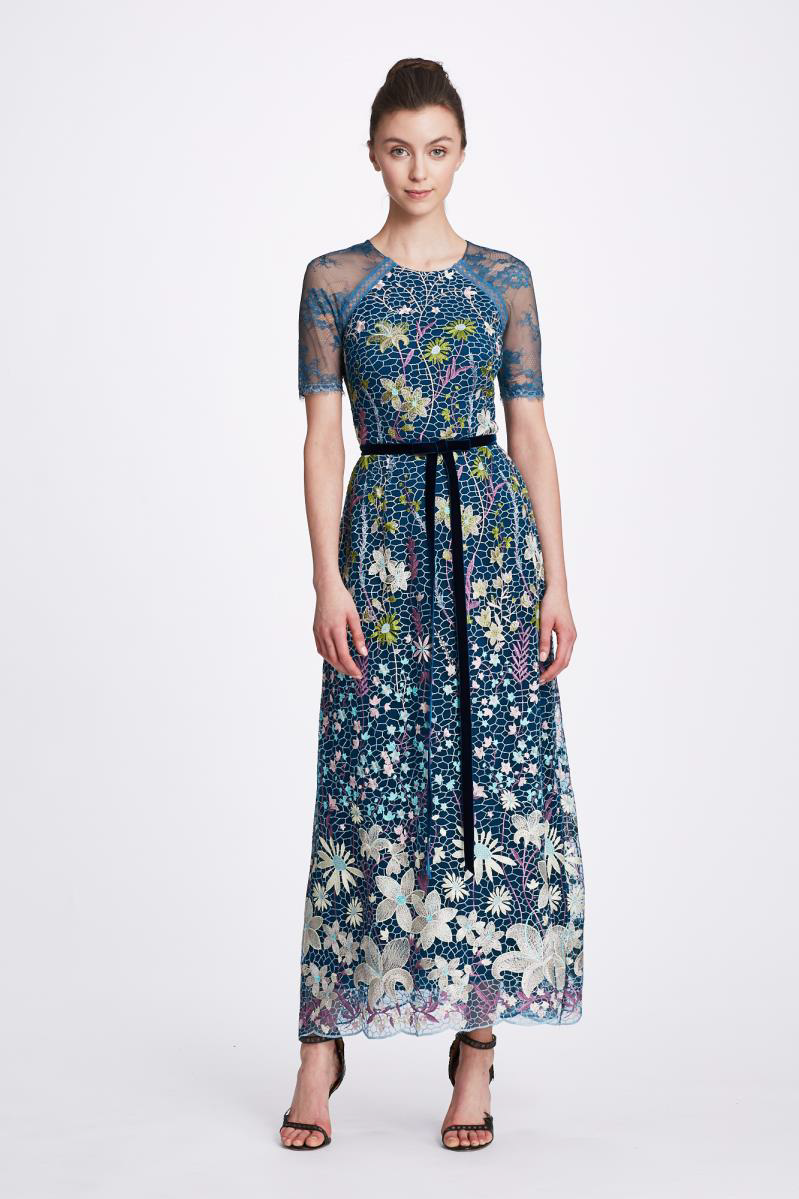 blue marchesa gown