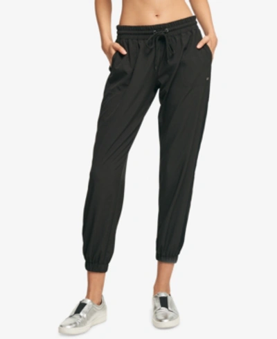 Dkny Sport Women's Mesh-inset Jogger Pants In Black