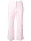 Alexander Mcqueen Cropped Trousers In Pink