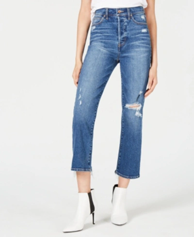 Kendall + Kylie Ripped Cropped Jeans In Krash