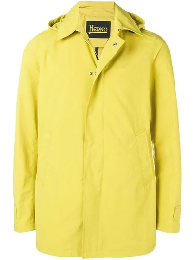 Herno Hooded Lightweight Jacket In Yellow