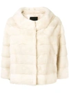 Liska Angelina Short Fur Jacket In White