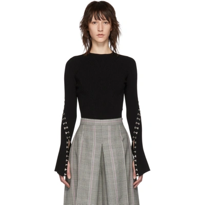 Alexander Mcqueen Hook And Eye Jumper In Black