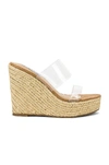 Steve Madden Sunrise Espadrille Wedge Slide Sandal In Clear