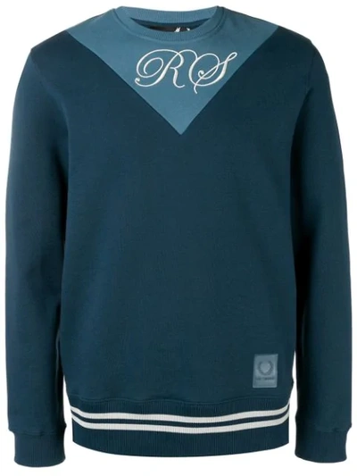 Fred Perry Two Tone Sweatshirt In Blue
