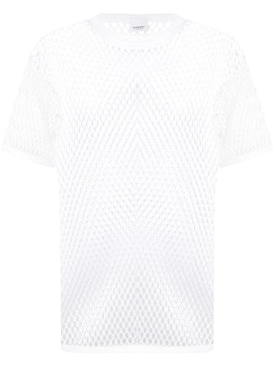 Burberry Cotton Mesh Oversized T-shirt In White