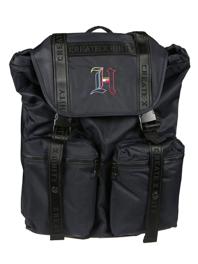 Tommy Hilfiger Lewis Hamilton Monogram Flap Backpack In Black | ModeSens
