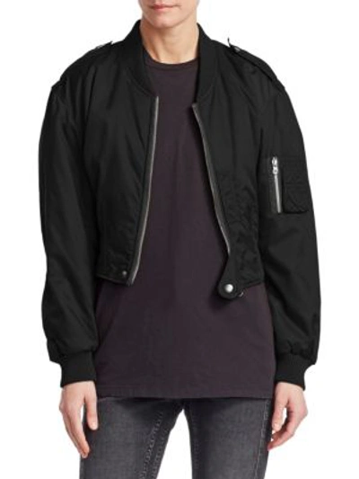 Tre By Natalie Ratabesi The Stadium Bomber Jacket In Black