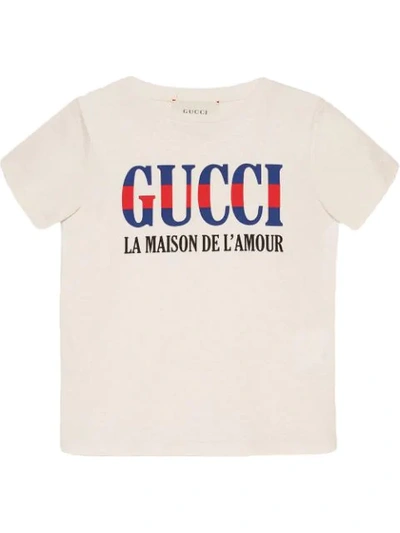 Gucci Kids' Children's T-shirt With  Print In White