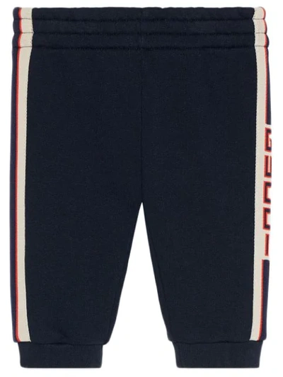 Gucci Baby Jogging Trouser With  Stripe In Blue
