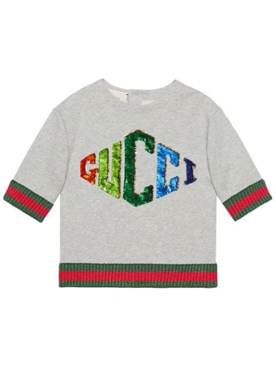 Gucci Kids' Children's Sweatshirt With  Game Patch In Grey